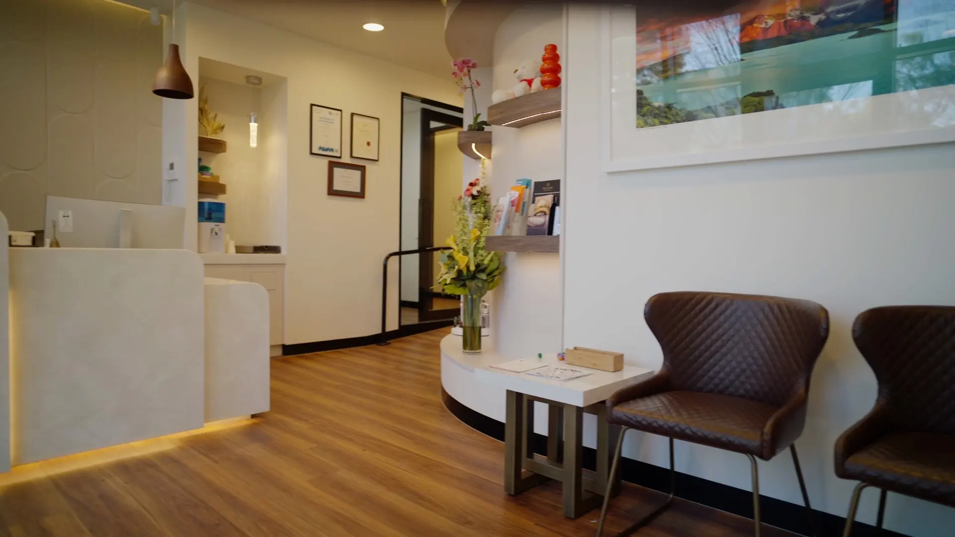 The waiting room at Dental Embassy in Braddon